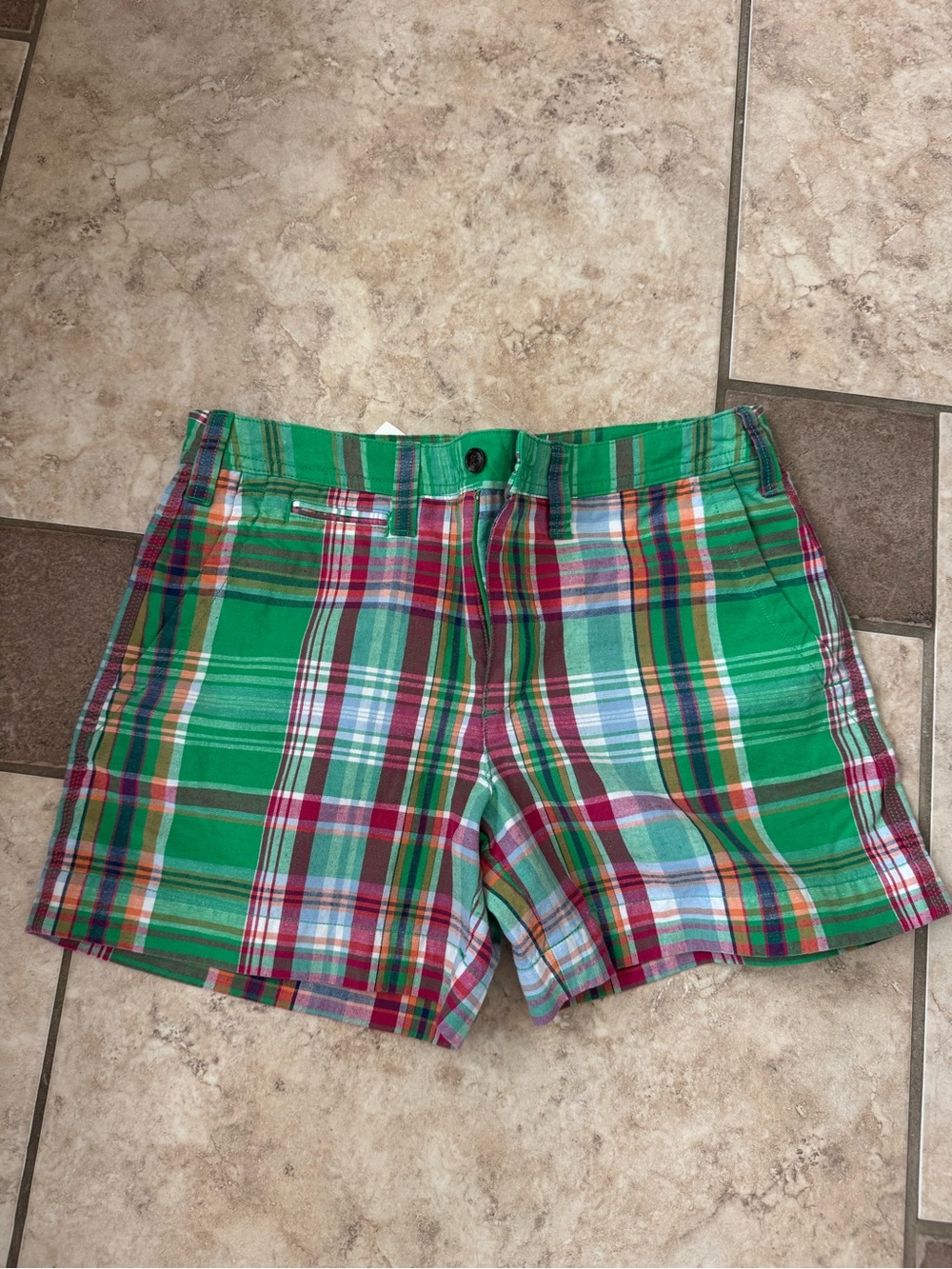 Polo by Ralph Lauren Green Multi Plaid Women’s Bermudas